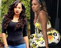 A picture of Traci Steele before (left) and after (right).